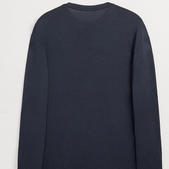 BNWT ZARA ROUND NECK SWEATER LONG SLEEVE BLUE - Picture 2 of 4
